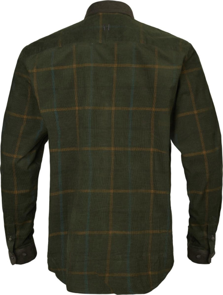 Harkila Kaldfjord corduroy check shirt Willow green check