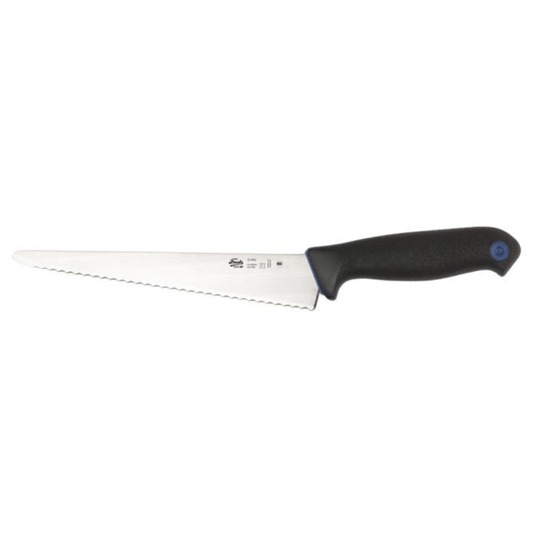 Chef's Bread Knife, Elastomer Handle, Black