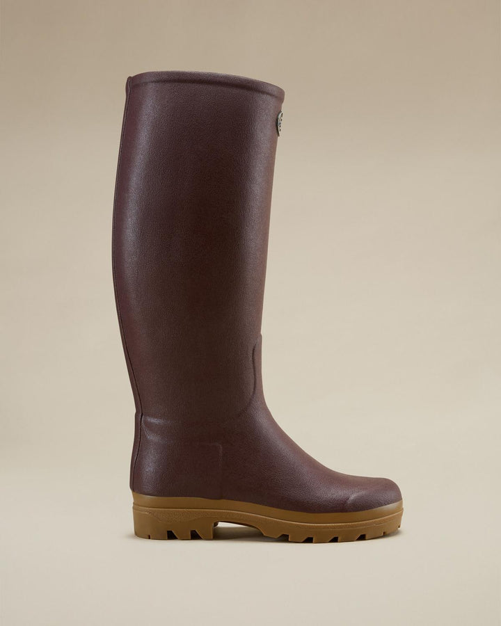 Le Chameau Women's Saint-Hubert Leather Lined Wellington Boot