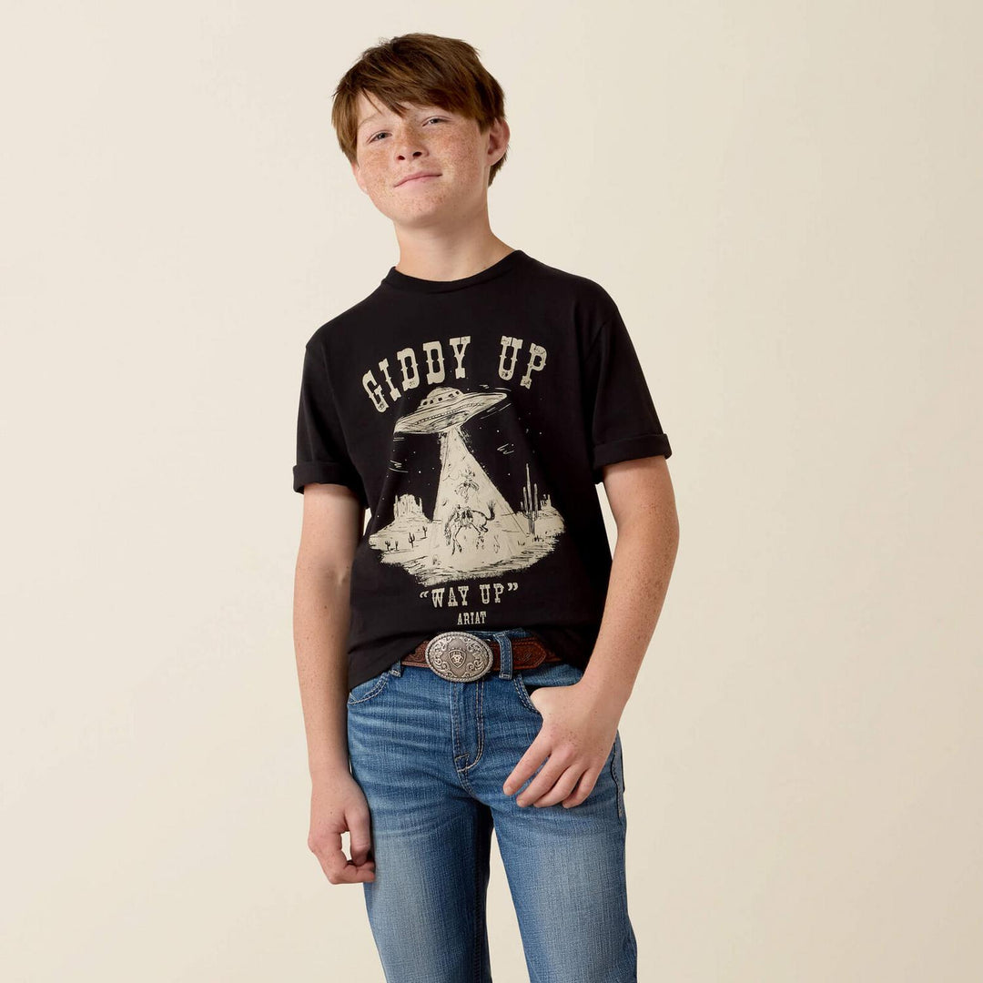 Ariat Boys Ariat Cowboy Way Up Short Sleeve T-Shirt