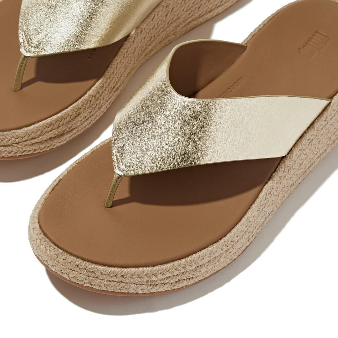 Fitflop F-Mode Toe Post Espadrille Platino