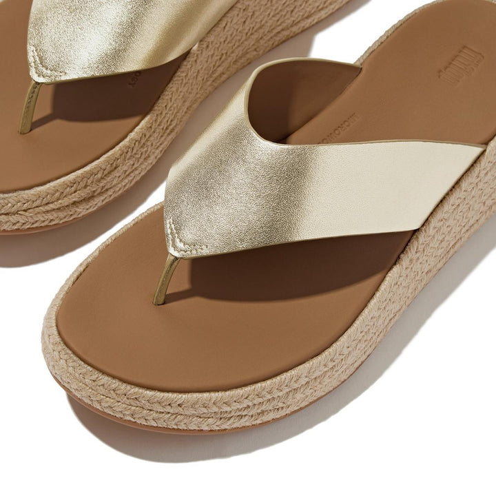 Fitflop F-Mode Toe Post Espadrille Platino