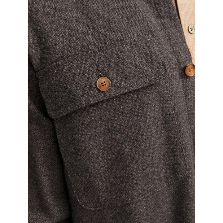 Jack & Jones Raymond Melange Long Sleeve Shirt Slate Black