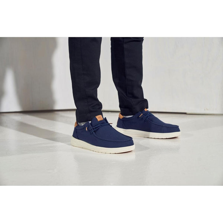HEYDUDE Paul Canvas Shoes Navy Blazer
