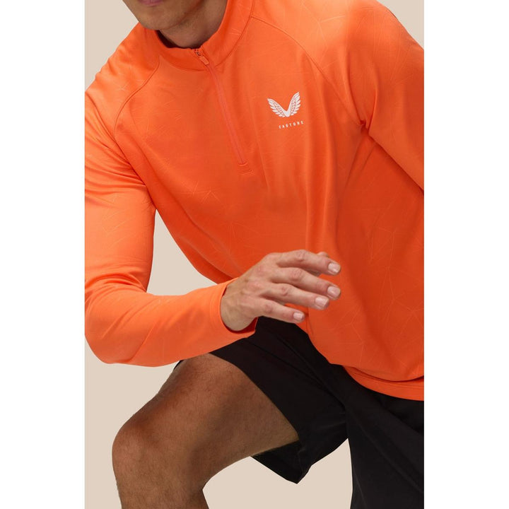 Castore Adapt Training 1/4 Zip Top Bright Orange/Mid