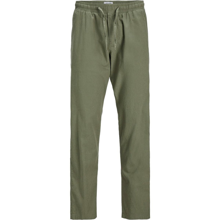 Jack & Jones Jack & Jones linen blend relaxed fit trousers in Olive Green Average Green