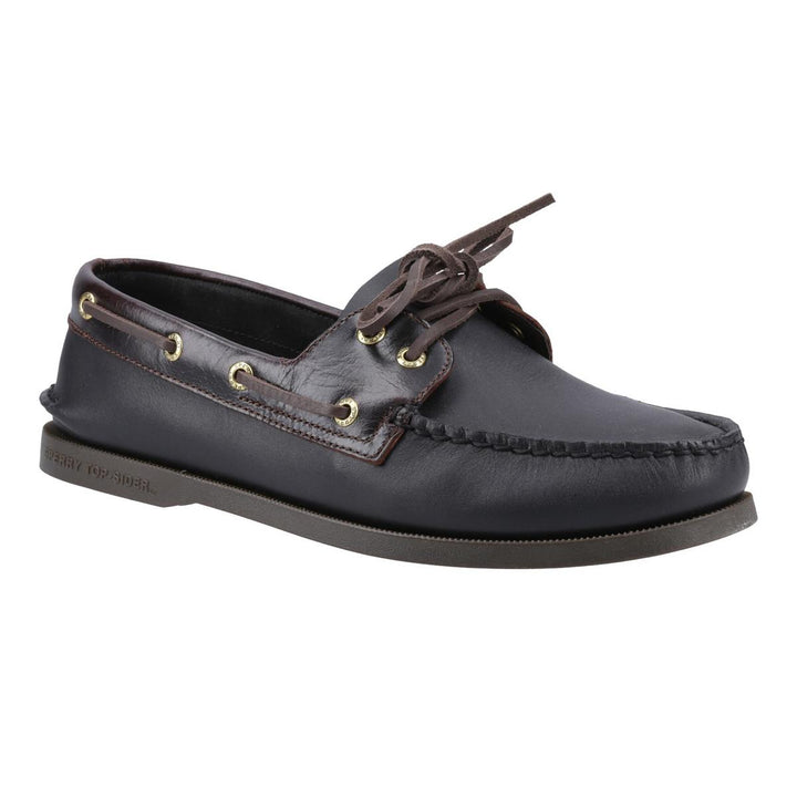 Sperry Authentic 2 Eye Boat Shoe Amaretto/Black