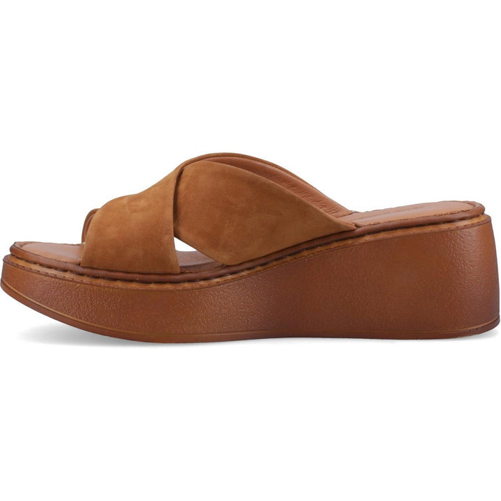 Bobbi Wedge Sandal Tan Nubuck
