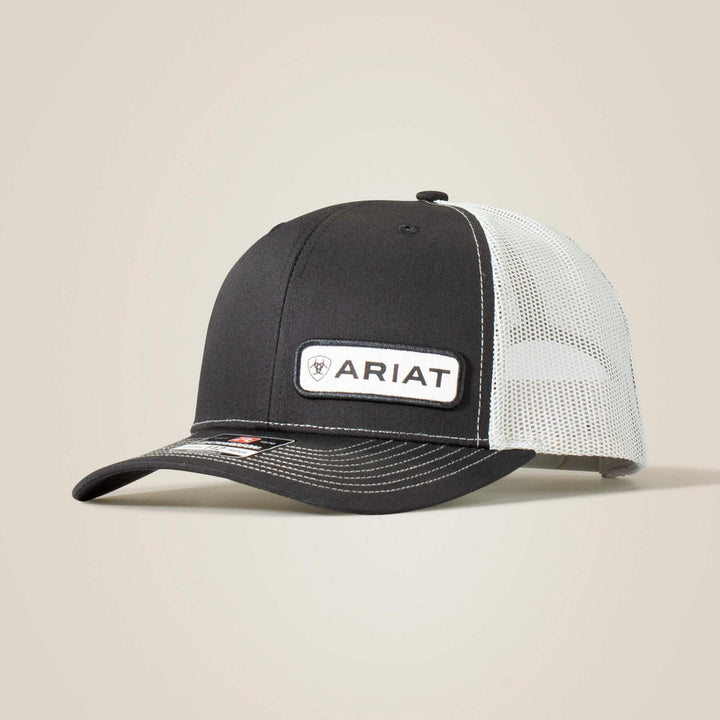 Ariat M F Small Logo Mesh Snap Back Black/gray
