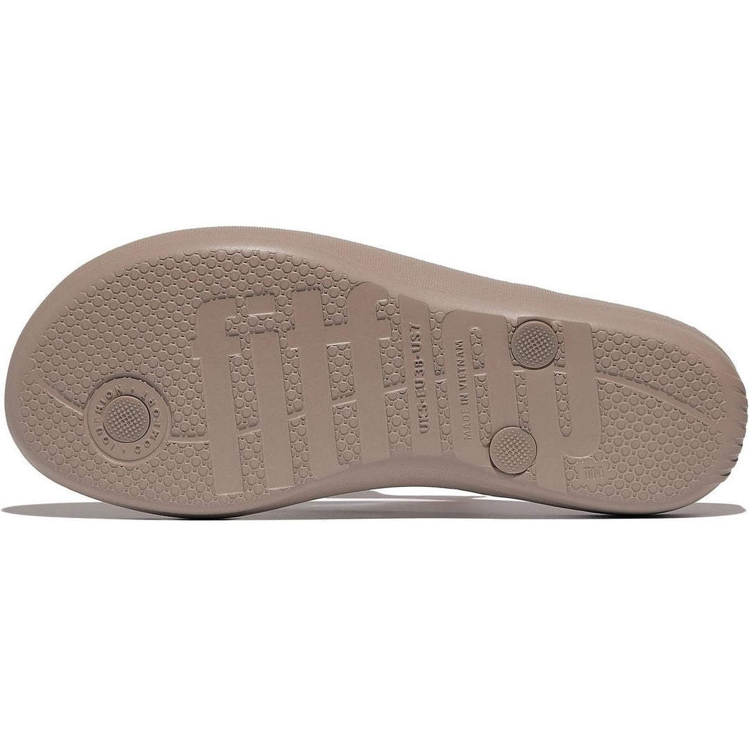Fitflop iQushion Ombre Sparkle Flip Flops Taupe/Pewter
