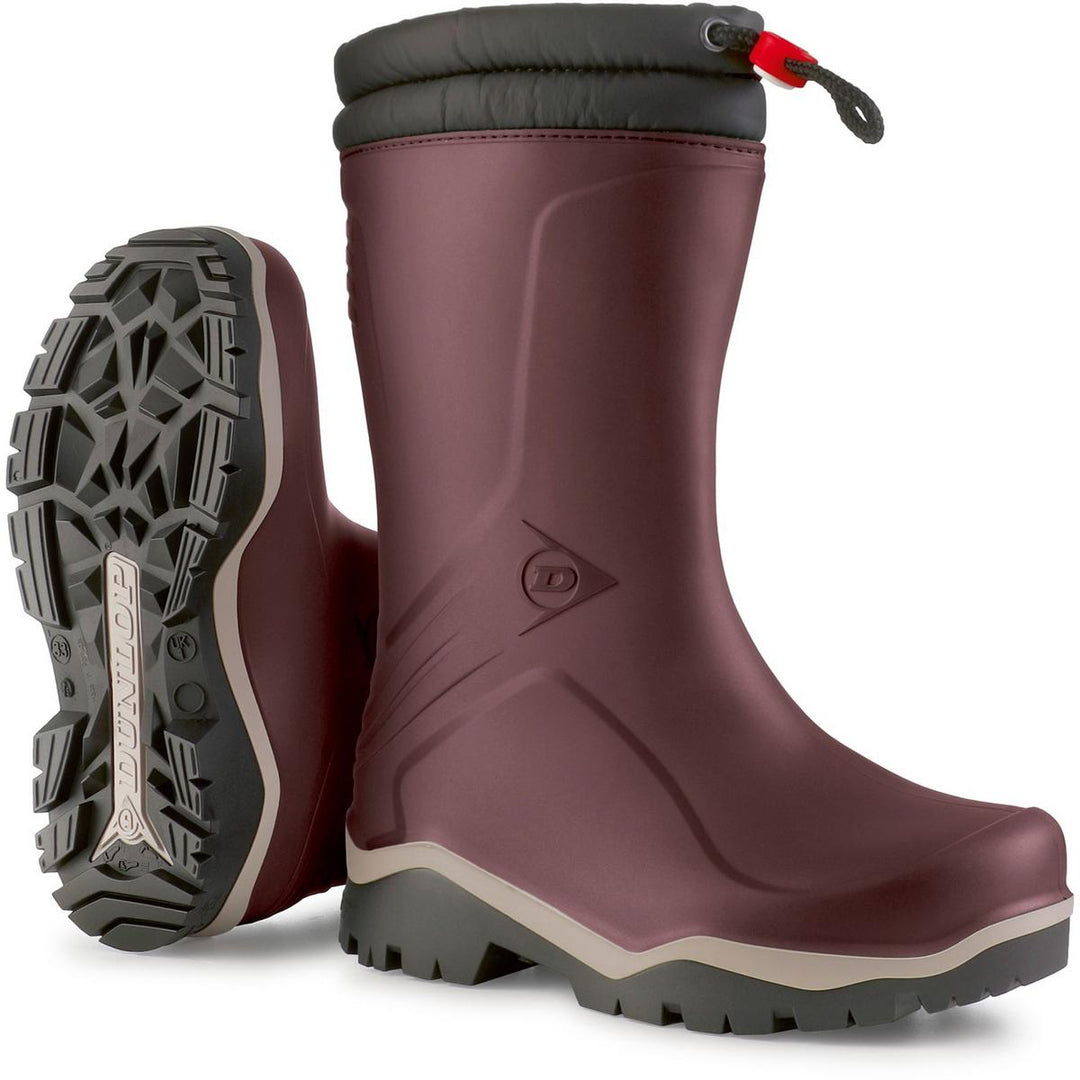 Dunlop Blizzard Wellington Burgundy/Grey/Black