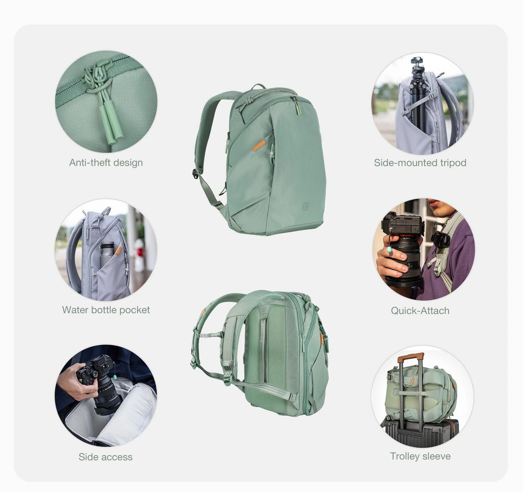 Leofoto Daily Lite 17L Camera Backpack with Camera Cube - Navy