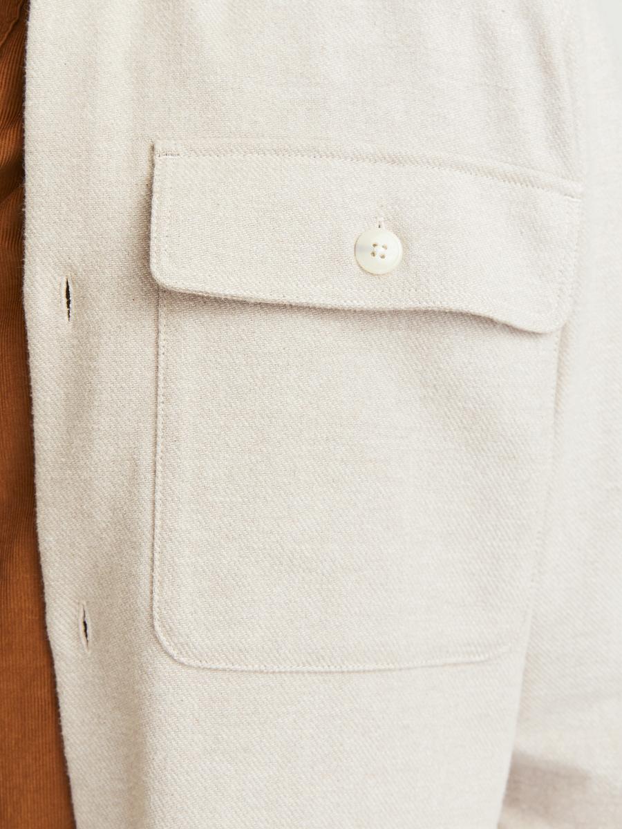 Jack & Jones Raymond Melange Long Sleeve Shirt Summer Sand