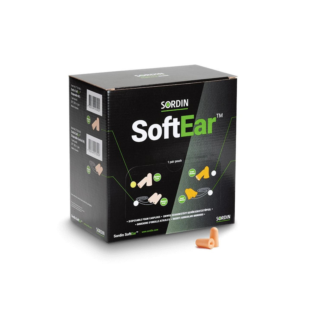Sordin SoftEar Disposable Foam Earplugs M/L (Box)