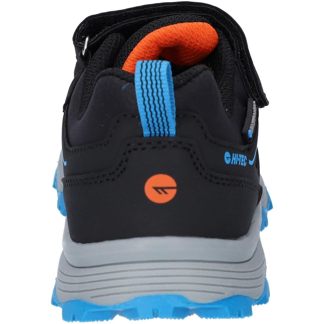 Hi-Tec SCRAPPY LOW WP JR Trail Shoe Black/Blue Danube/Flame