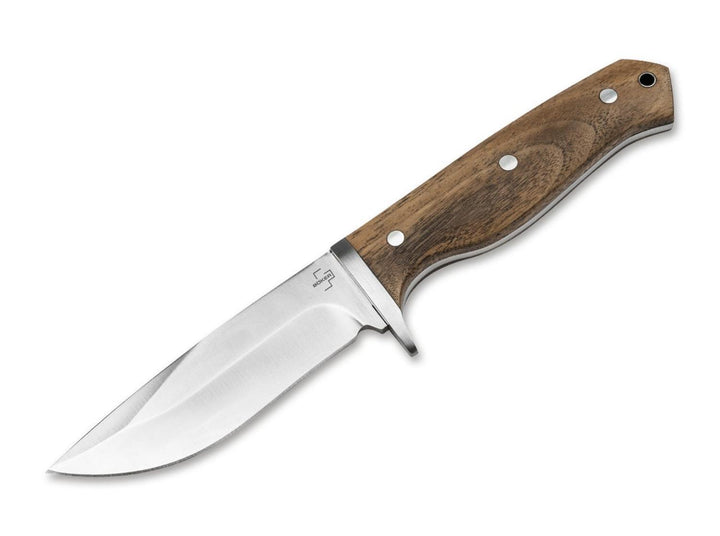 Böker Plus Walnut Drop Fixed Blade Hunting Knife