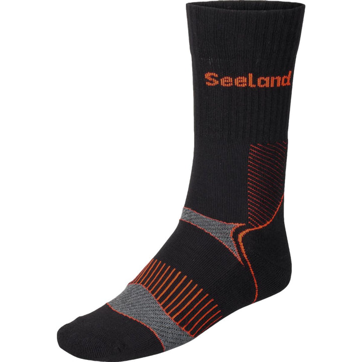 Seeland Field Coolmax Sock  2Pack Black Dark Grey