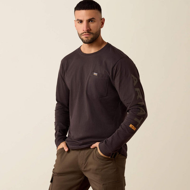 Ariat Mens Rebar Cotton Strong Stnd Large P Long Sleeve T-Shirt