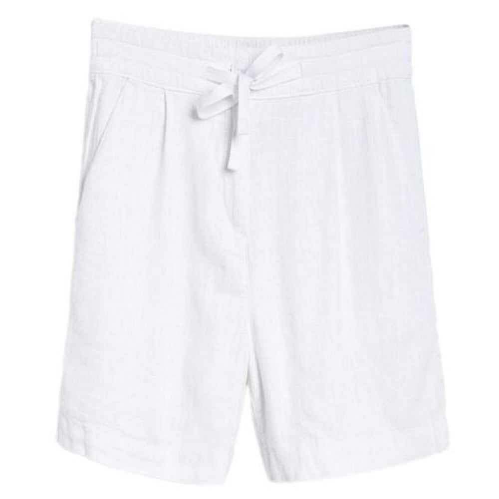 ek Wholesale Womens Linen Blend Knee Shorts - 2575 – view 2