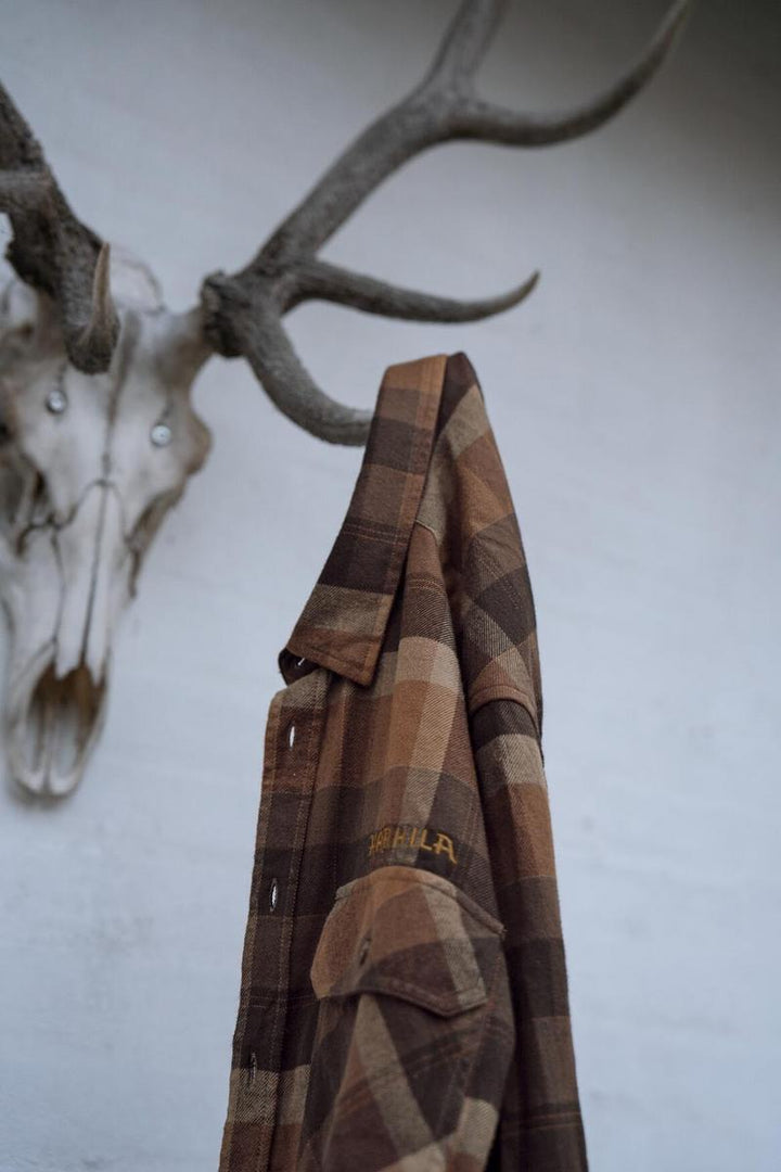 Harkila Asmund L/S shirt Rust brown check
