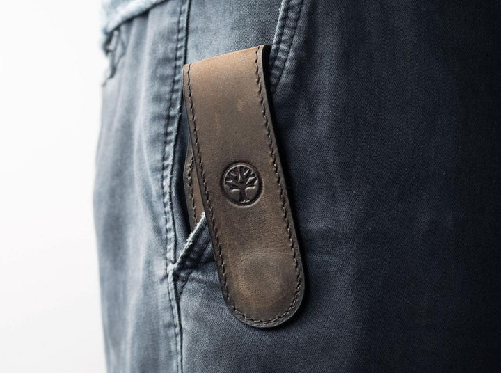 Böker Magnetic Leather Knife Pouch Brown Small