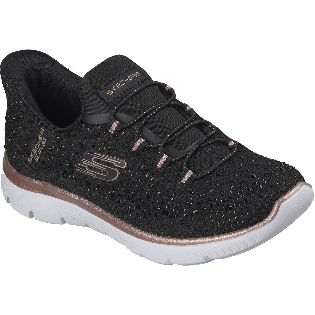 SUMMITS BRILLIANT SHINE Black Mesh/Rose Gold Trim