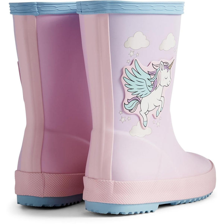 Hunter Kids First Unicorn Print Boot Blue Frost/ Parfait – view 2