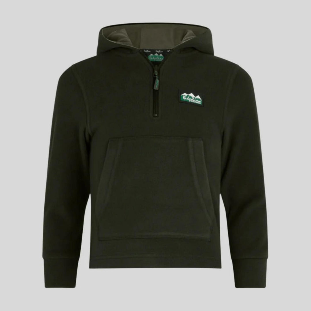 Ridgeline Kids Ballistic Long Sleeved Fleece Hoodie Deep Forest