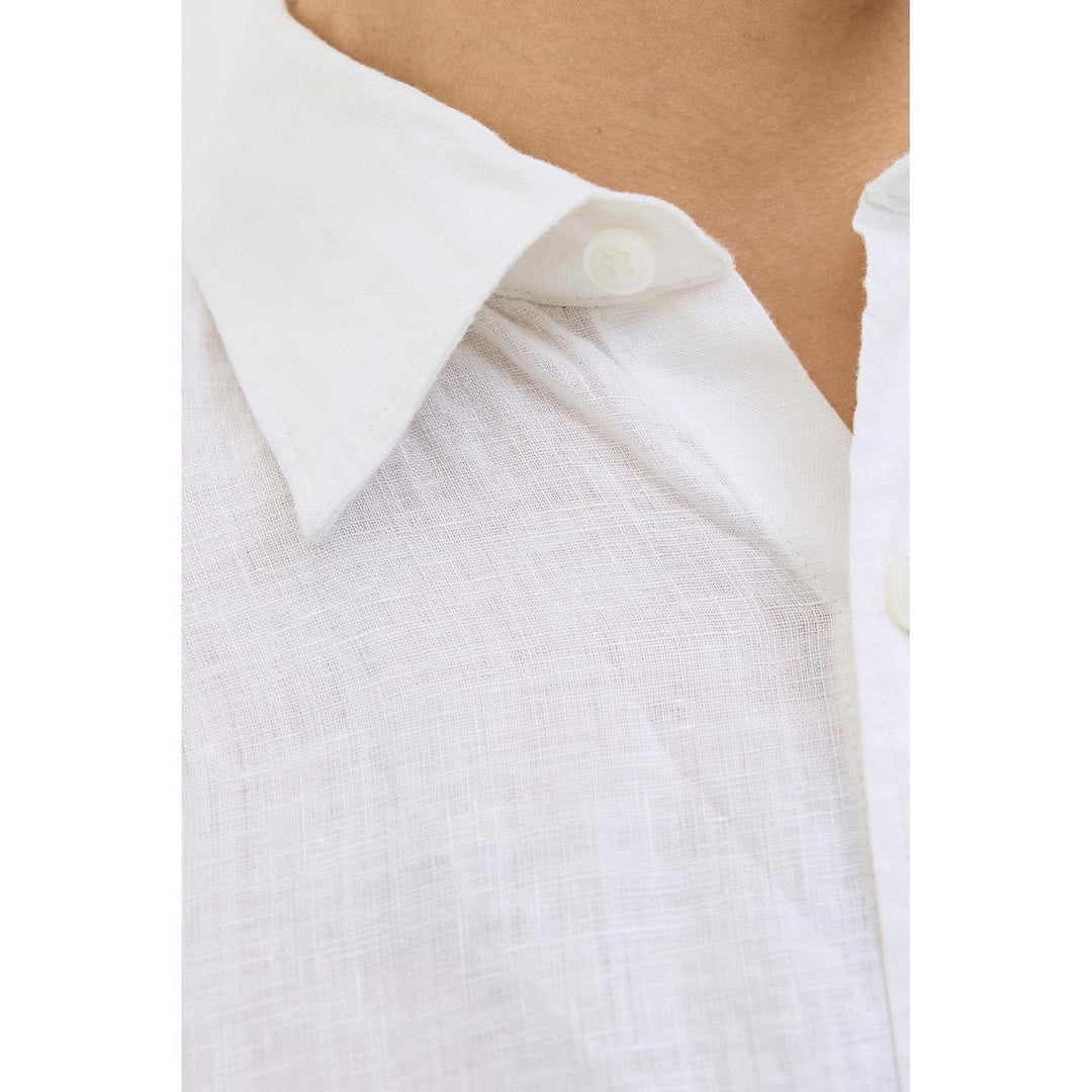 Jack & Jones Jack & Jones linen shirt in White Bright White
