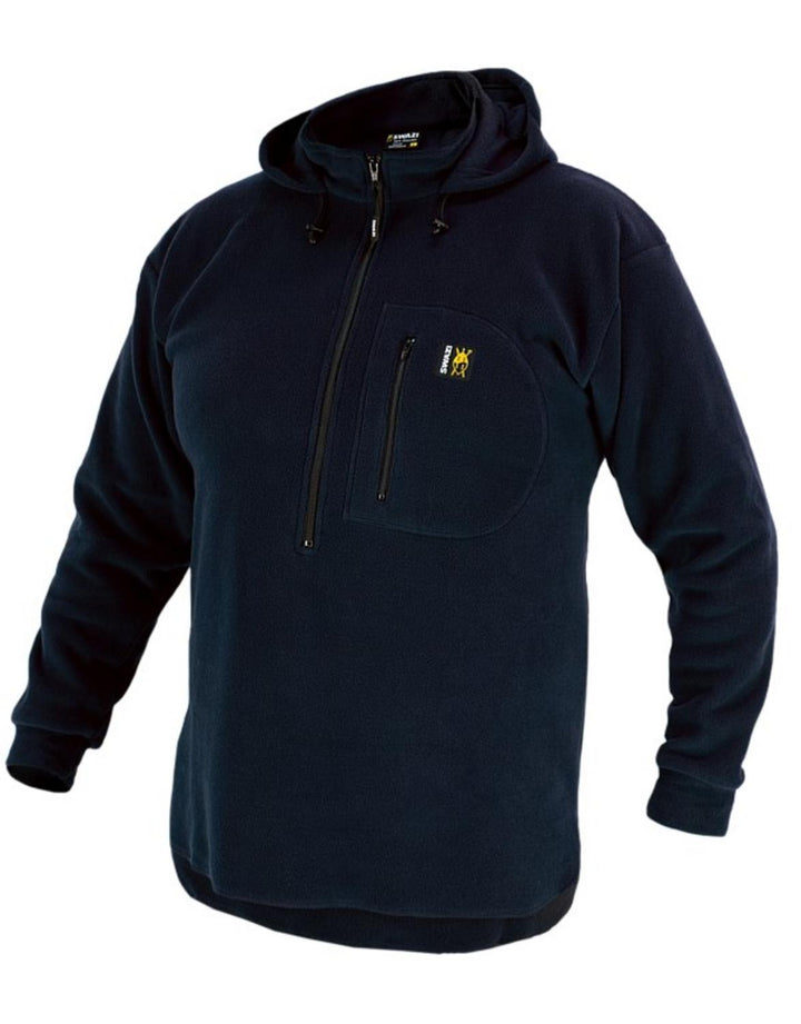 Swazi The Hood 280gsm Polar Fleece Hoodie - Black – view 5