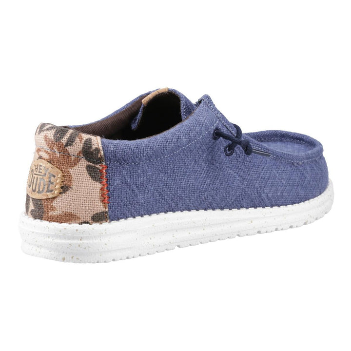 HEYDUDE Wally Palm Jute Shoes Navy Blazer/Chili Red