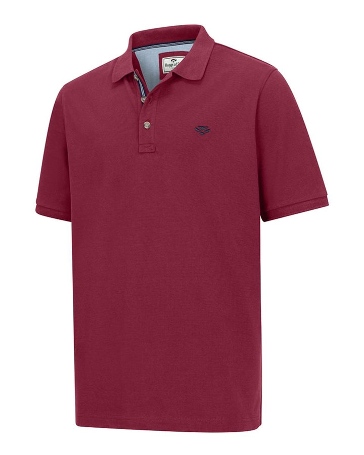Hoggs of Fife Newton Pique Polo Shirt - Burgundy