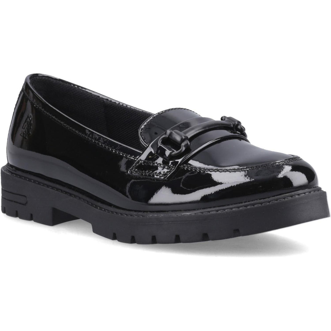 Hazel Snaffle Patent Black