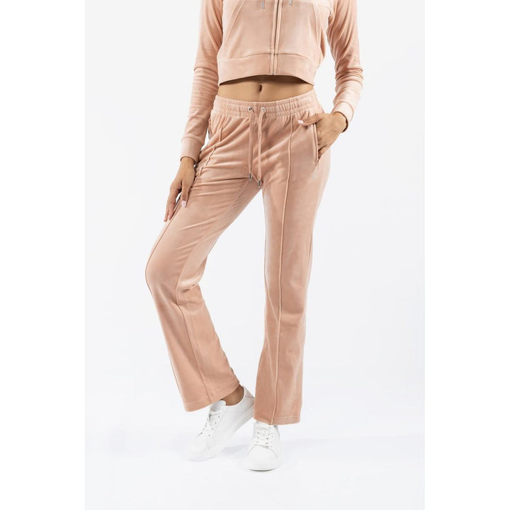 Juicy Couture Velour Track Pant Cafe Au Lait