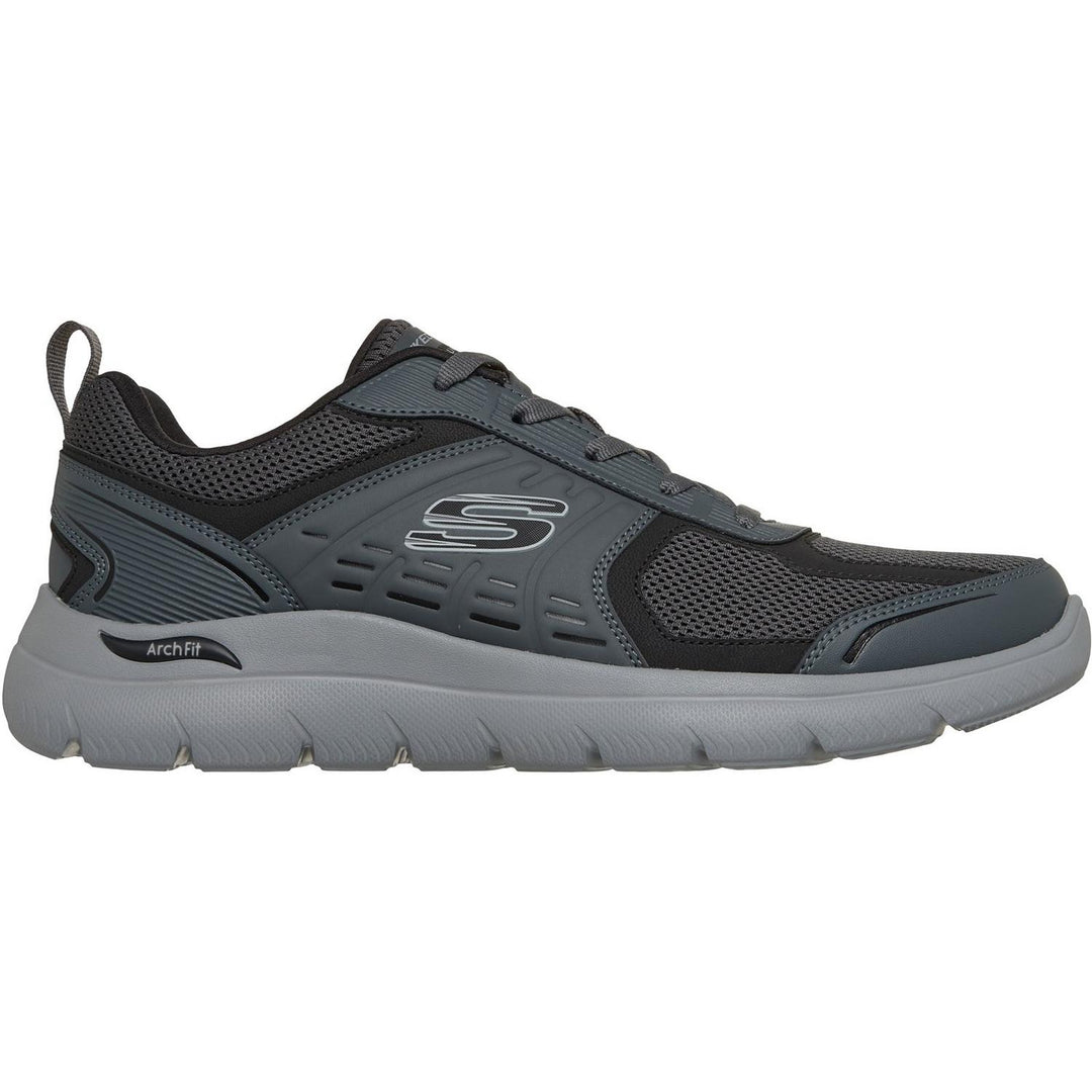 ARCH FIT SUMMITS LEEGE Charcoal Leather/Mesh/BLK Trim