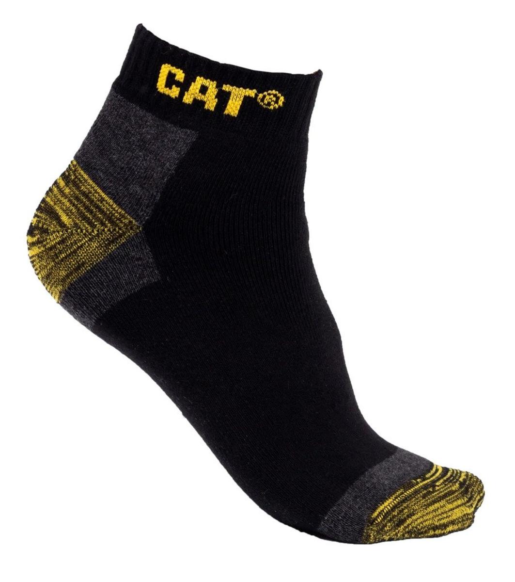 Caterpillar Premium Work Trainer Socks 3 Pair Pack Black