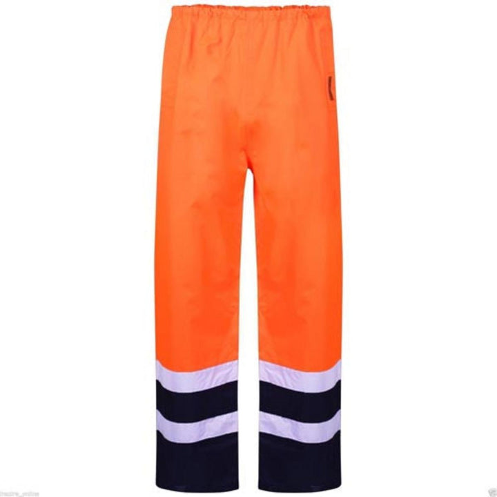 Standsafe Hi Vis HV306 Over Trousers - Waterproof - Orange/Navy