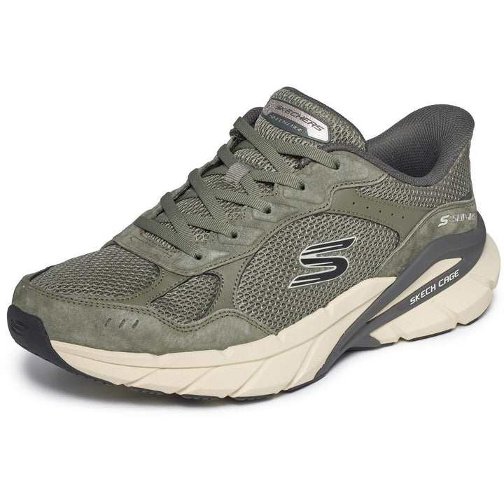 SKECH CAGE LEXON Olive Suede/Mesh