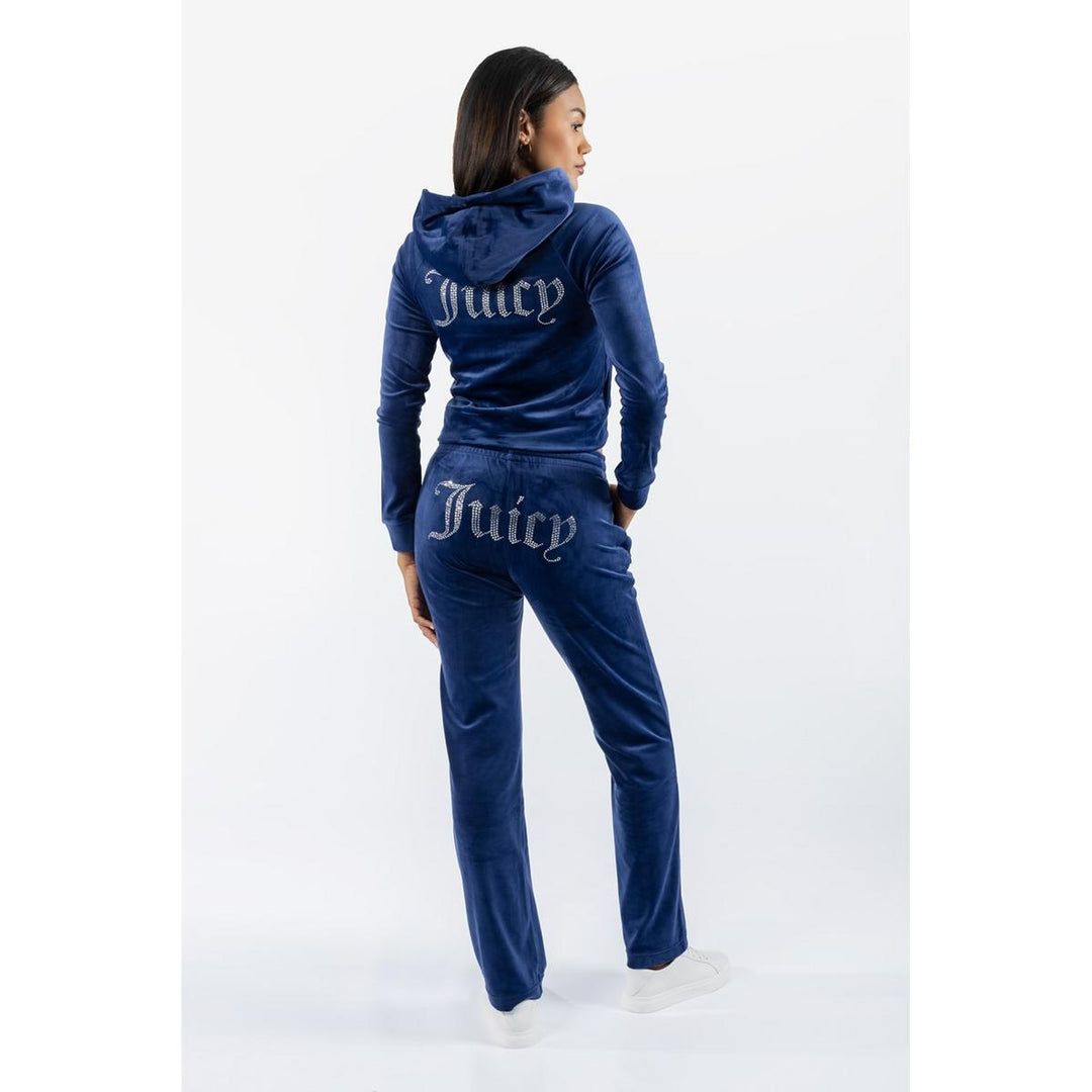 Juicy Couture Velour Track Pant Blue Depths