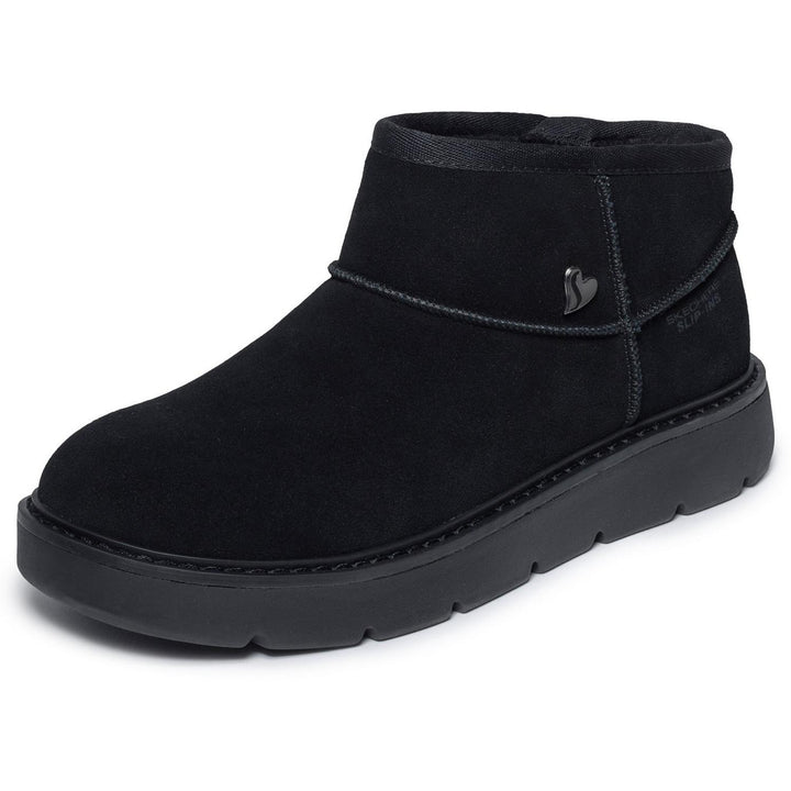 KEEPSAKES COZY COZY MINI Black Suede/Faux Fur