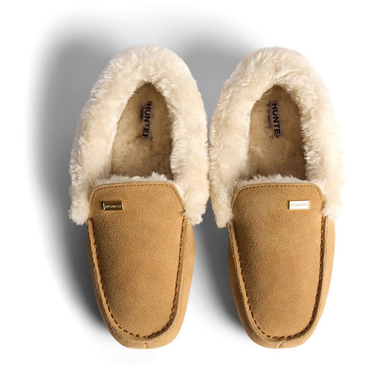 Hunter Womens Moccasin Slipper Sherpa Biscuit – view 4