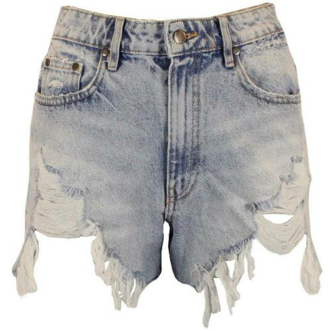 ek Wholesale Women's Light Wash ripped Denim Shorts Hot Pants
