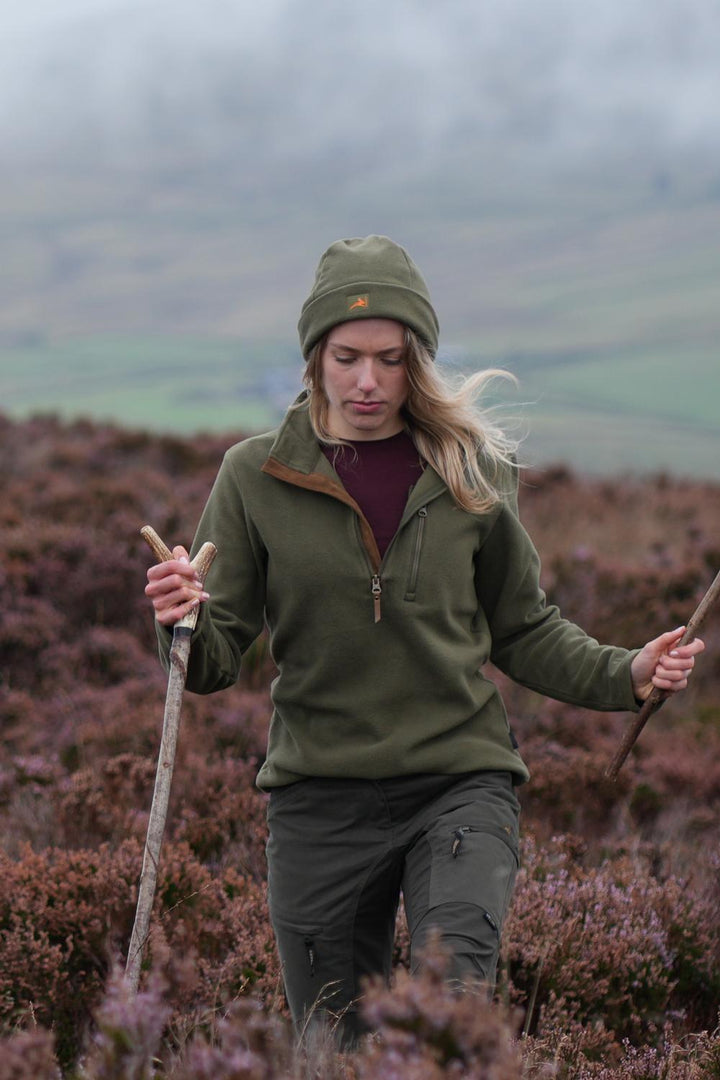 Harehill Fleece Beanie - Cedar Green Polyester Fleece Hat