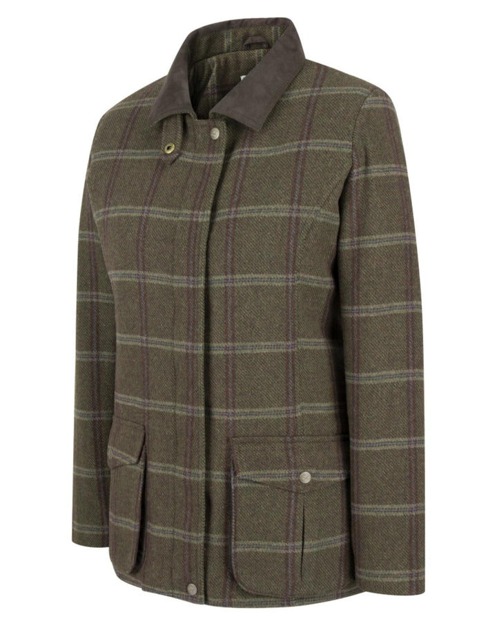 Hoggs of Fife Musselburgh Ladies Tweed Field Coat - 80% wool/20% acrylic, Exclusive fabric tailored to fit