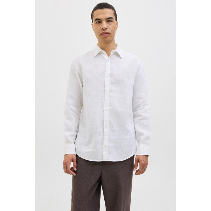 Jack & Jones Jack & Jones linen shirt in White Bright White