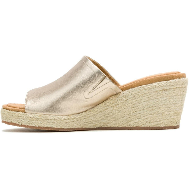Willow Rattan Slide Gold