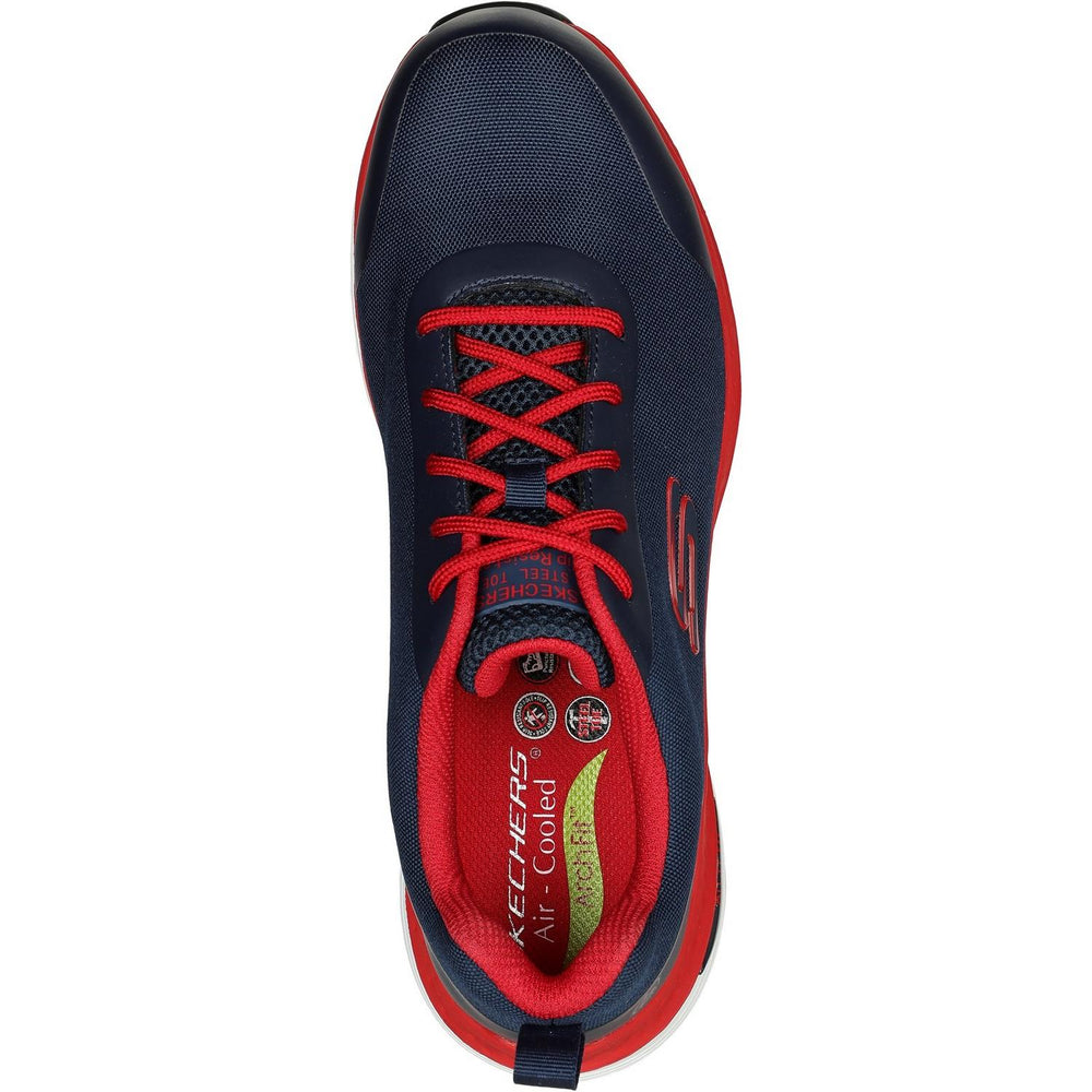 Skechers Workwear Arch Fit Sr Ringstap Safety Trainer Navy/Red - Podiatrist-designed shape developed with 20 years of data and 120,000 unweighted foot scans, Removable insole helps mould to your reduce shock increase weight dispersion – vie
