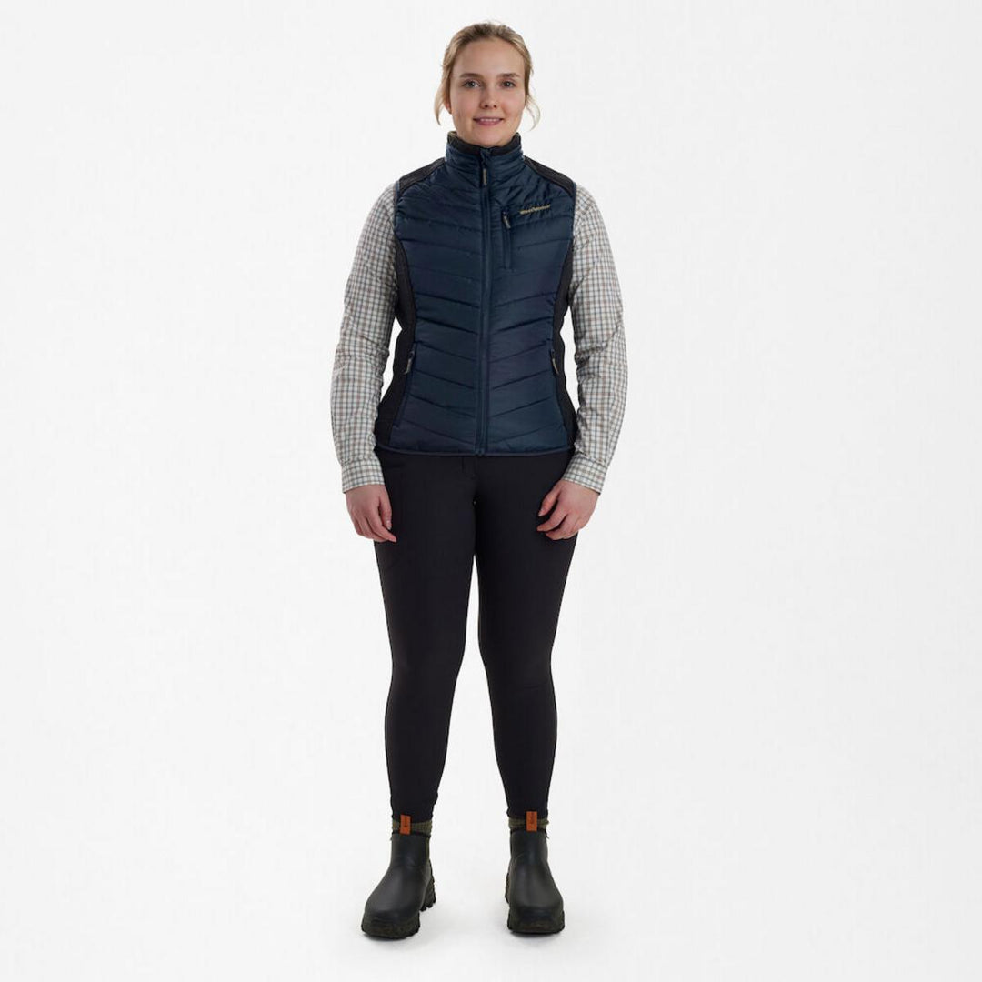 Deerhunter Lady Caroline Padded Waistcoat with knit Dark Blue
