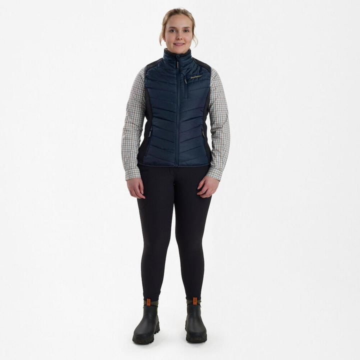 Deerhunter Lady Caroline Padded Waistcoat with knit Dark Blue