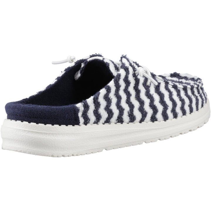 HEYDUDE Wendy Slip Terry Stripe Mule Navy Blazer/Egret